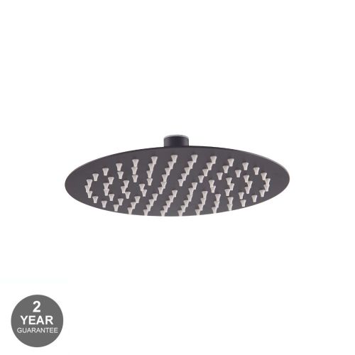 Noveua Islington 200mm Ultra Thin Round Shower Head Matt Black