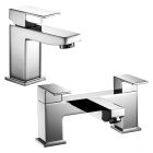 Noveua Barbican Mono Basin Mixer with Click Clack Waste & Bath Filler Tap Set