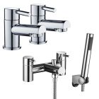 Noveua Clapham Pair of Basin Taps & Bath Shower Mixer Tap Set