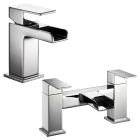 Noveua Kennington Mini Mono Basin Mixer with Click Clack Waste & Bath Filler Tap Set