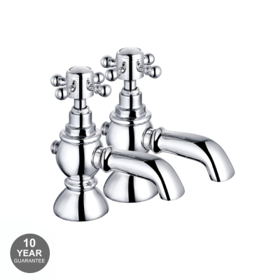 Noveua Hampstead Pair Bath Taps - Chrome