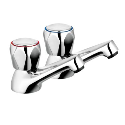 Noveua Richmond Pair 1/2" Basin Taps - Chrome